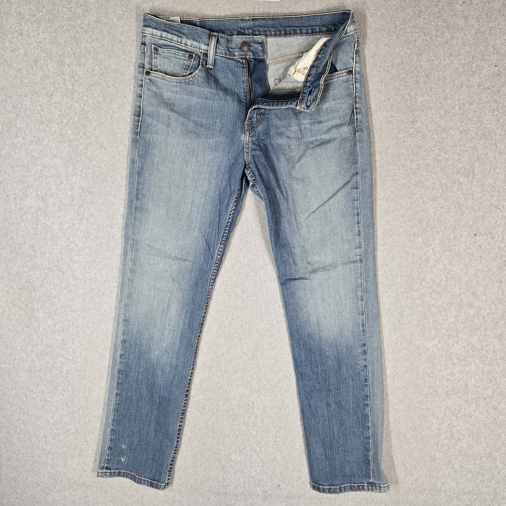 Levi's 511 Men Jeans 32X30 Light Blue Denim Slim Skinny Low Rise 28" Inseam